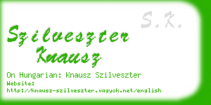 szilveszter knausz business card